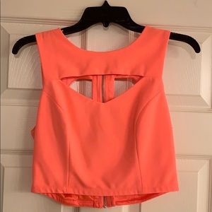 Lush Tops - LUSH Coral pink crop top Lush Tops - LUSH Coral pink crop top